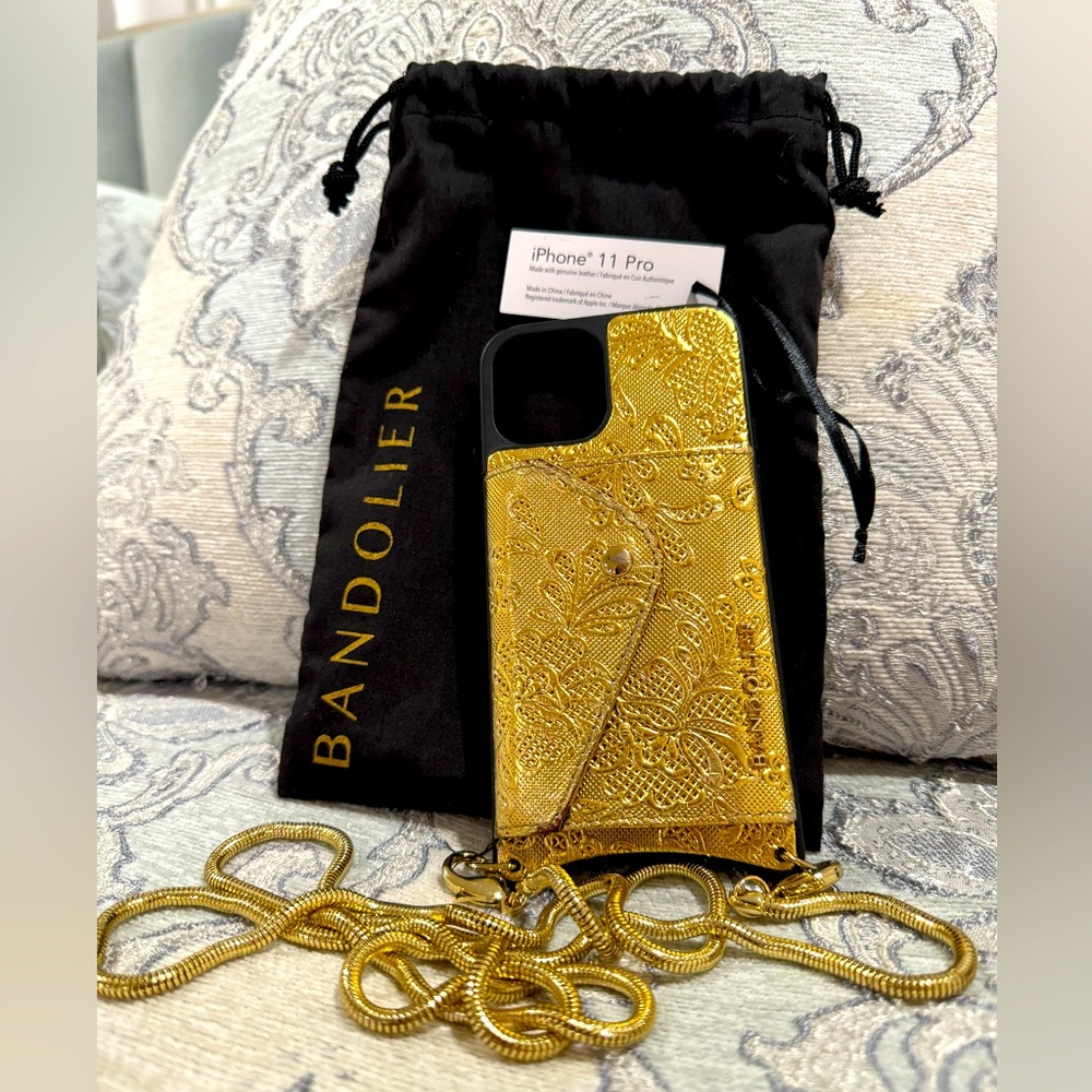 Bandolier 11 pro iPhone case and strap.